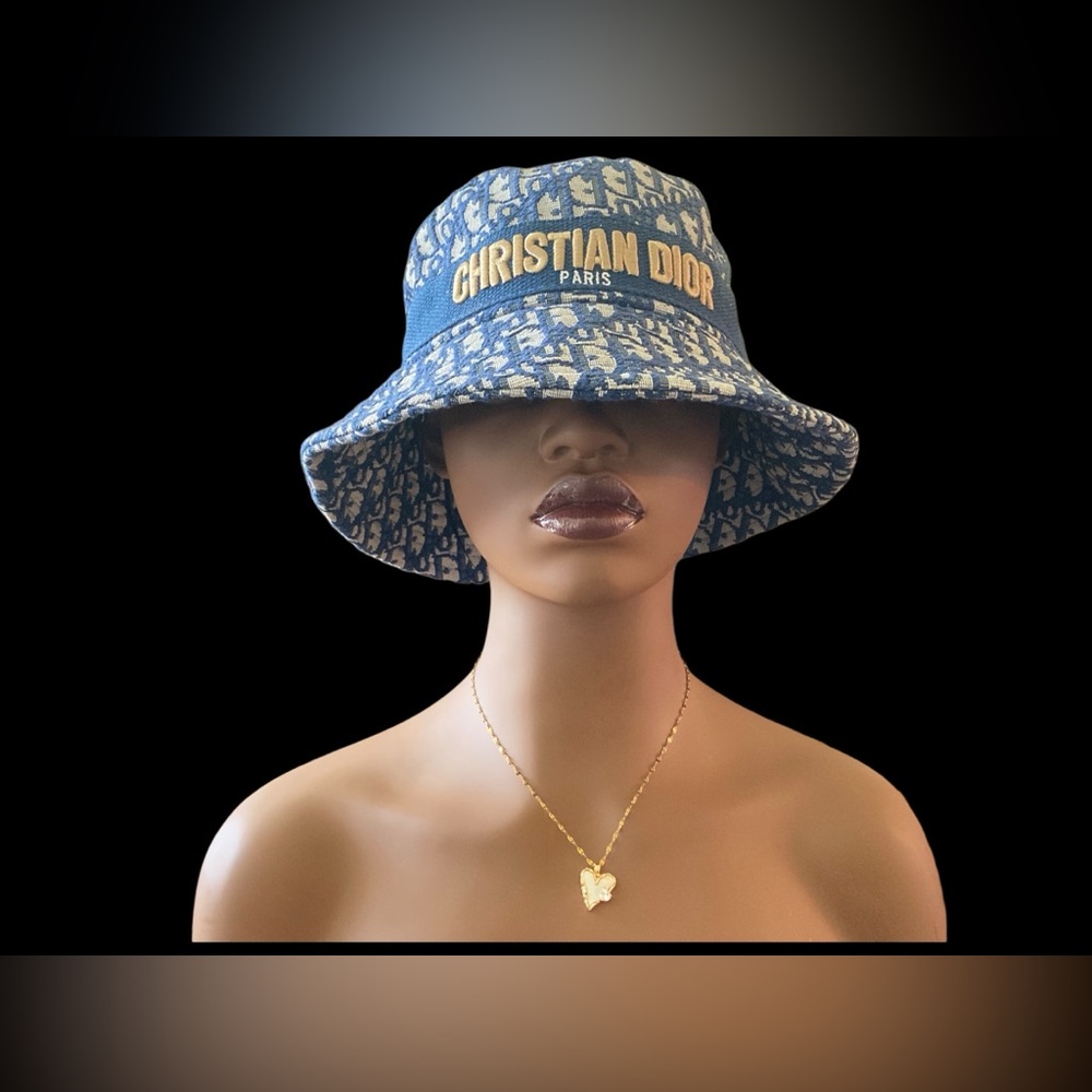 Blue Oblique Bucket Hat